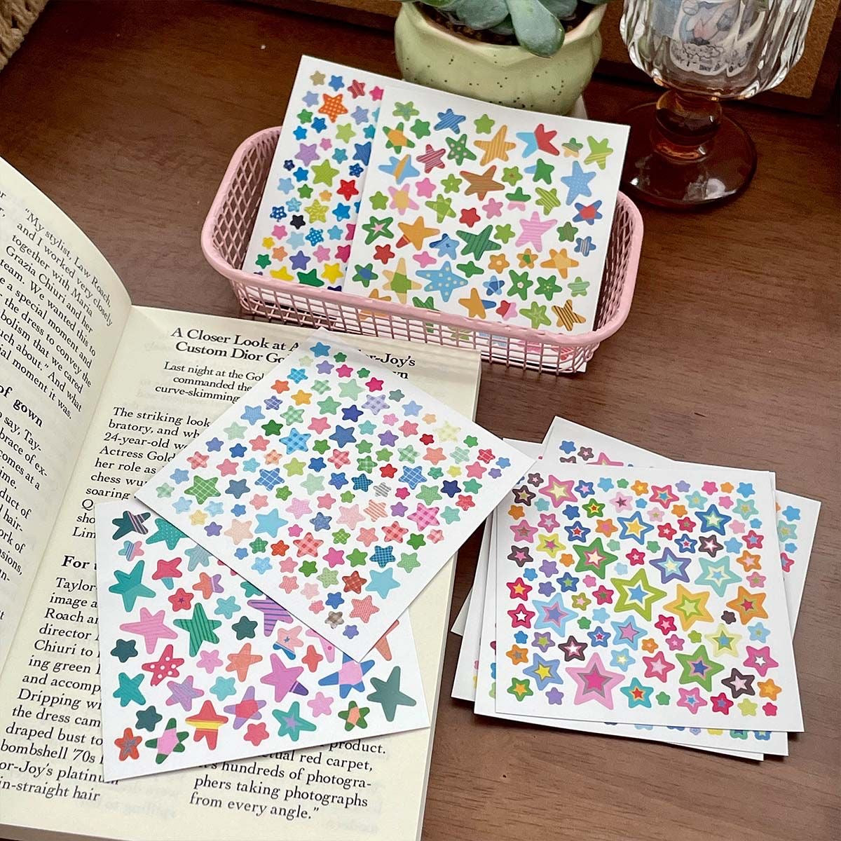 10 Sheets Basic Star Deco Stickers