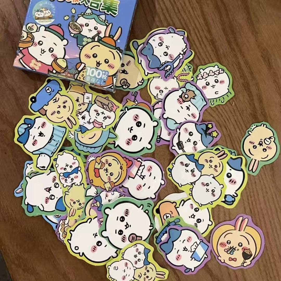 100Pcs Boxed Chiikawa Waterproof Stickers