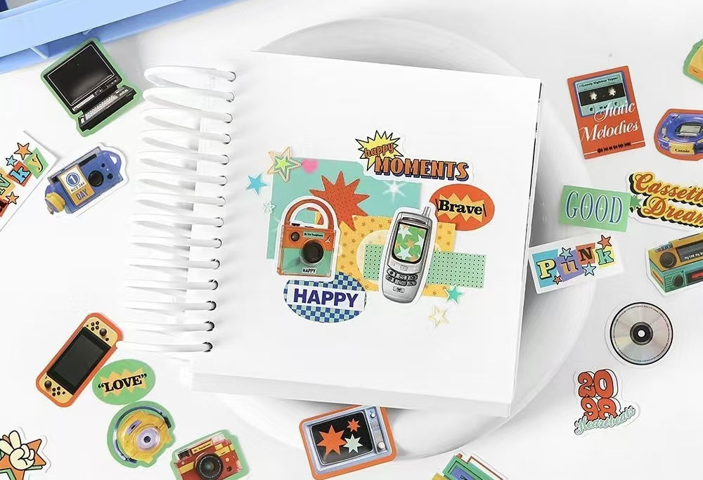 100Pcs Old Memory Radio Theme Stickers