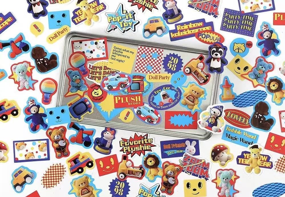 100Pcs Old Memory Radio Theme Stickers