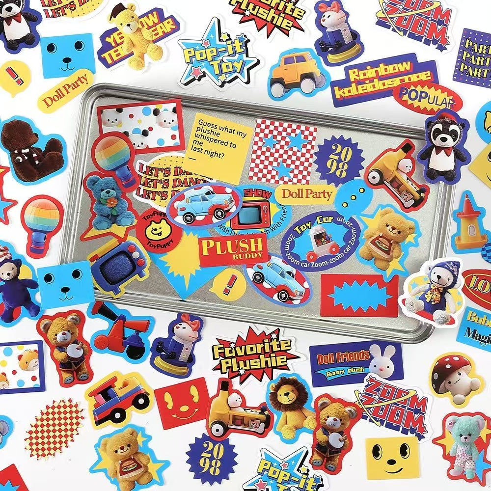 100Pcs Old Memory Radio Theme Stickers