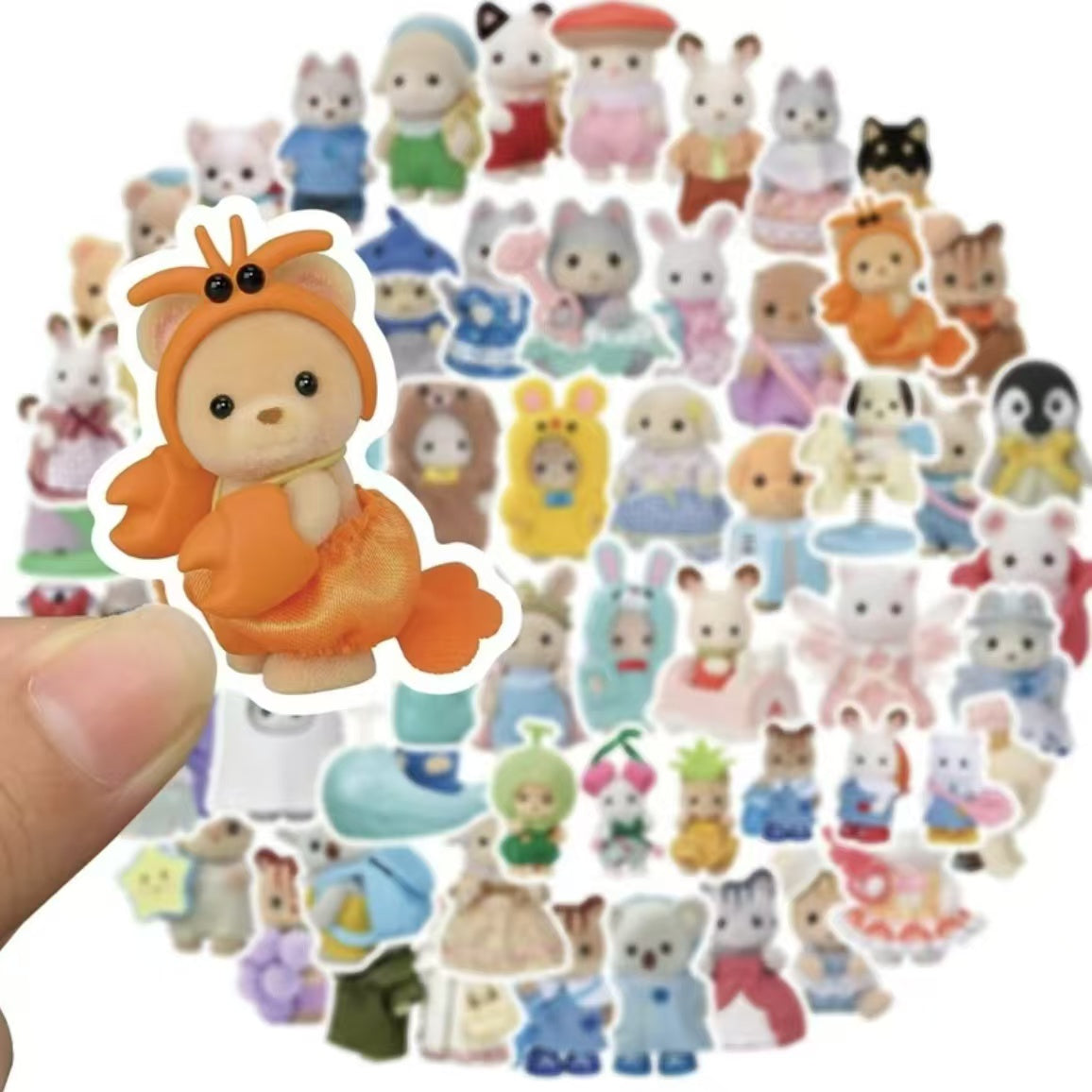 100 Pcs Sylvanian Families DIY Waterproof Stickers