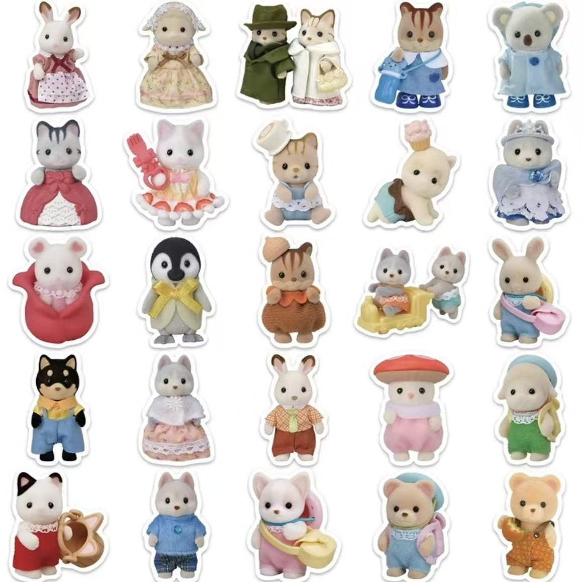 100 Pcs Sylvanian Families DIY Waterproof Stickers