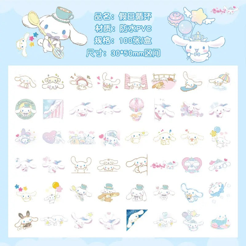 100pcs Sanrio Cartoon DIY Stickers