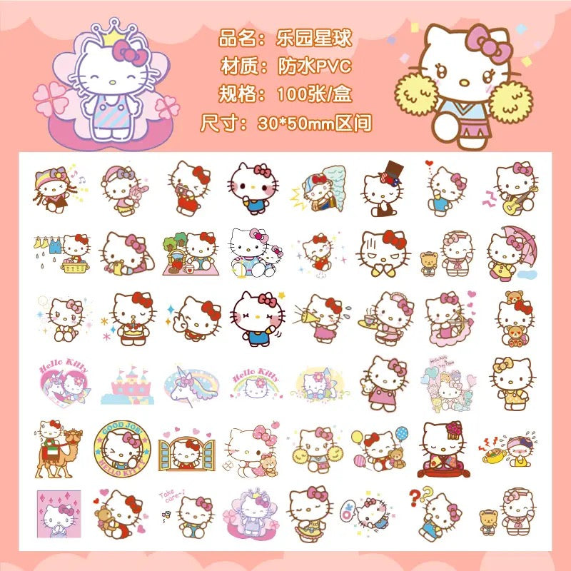 100pcs Sanrio Cartoon DIY Stickers