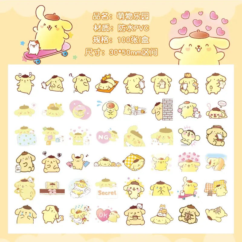 100pcs Sanrio Cartoon DIY Stickers