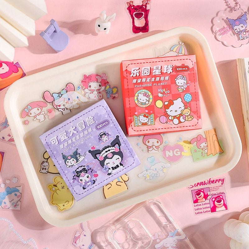 100pcs Sanrio Cartoon DIY Stickers
