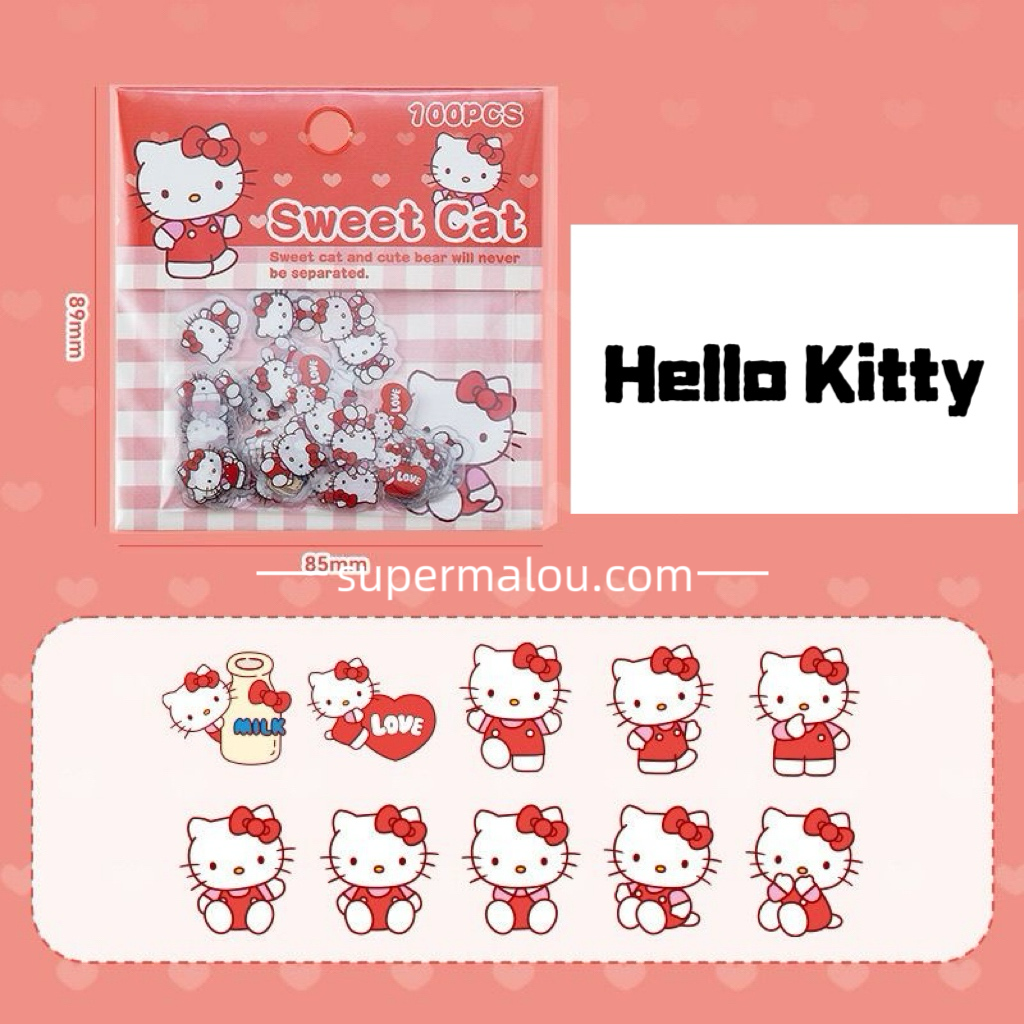 100pcs Sanrio Waterproof Tiny Stickers
