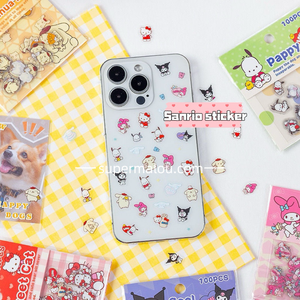 100pcs Sanrio Waterproof Tiny Stickers