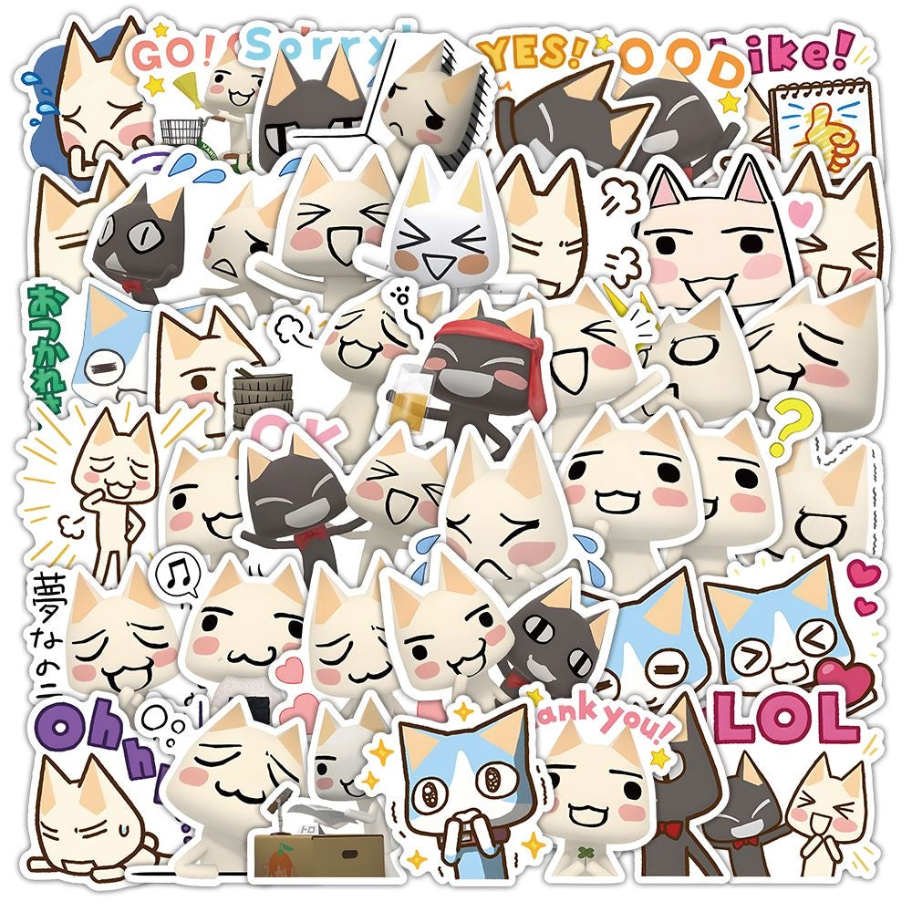 102pcs Toro Cat Waterproof Stickers