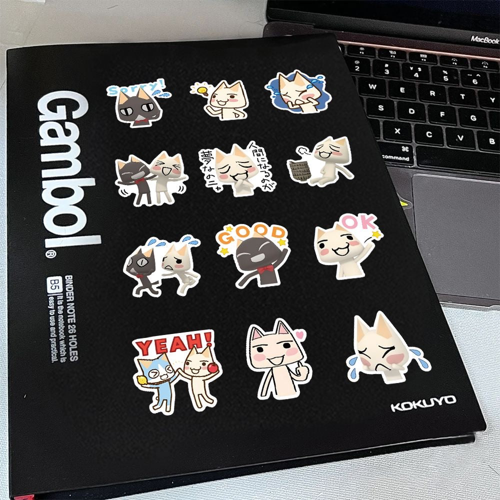 102pcs Toro Cat Waterproof Stickers