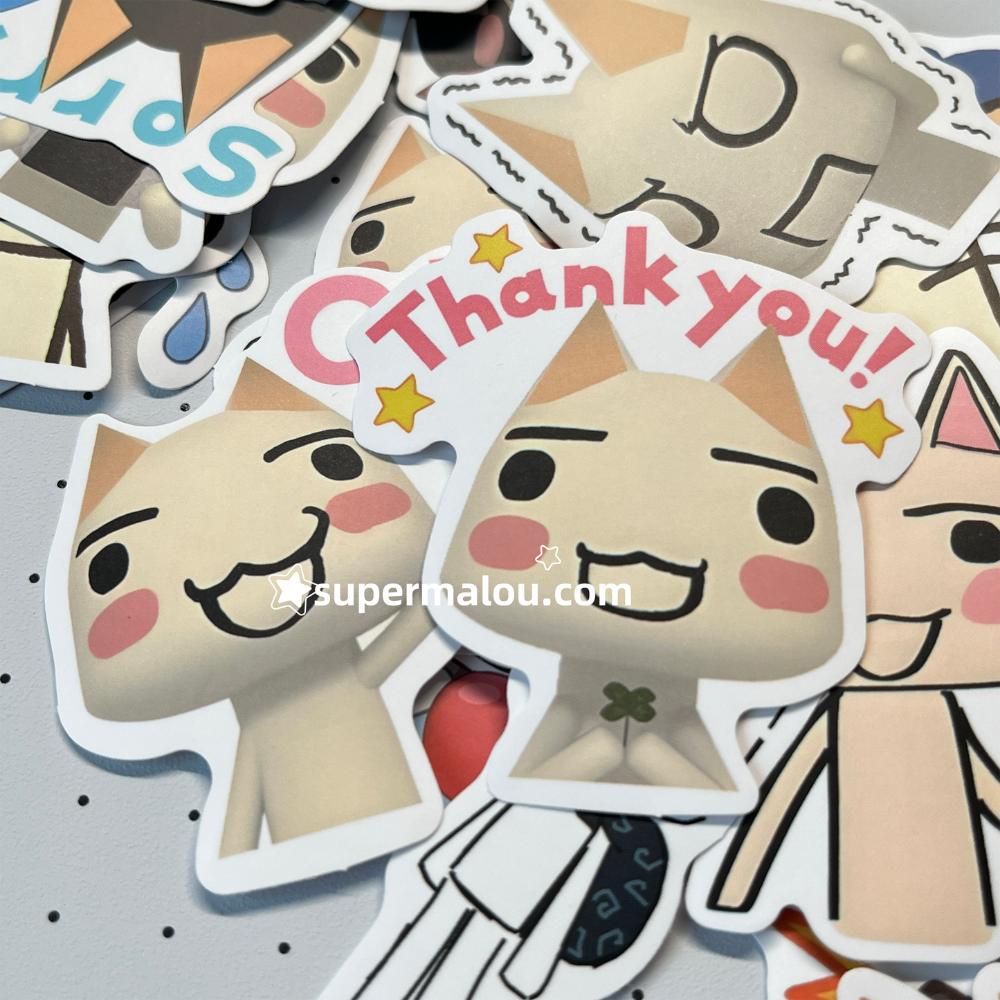 102pcs Toro Cat Waterproof Stickers