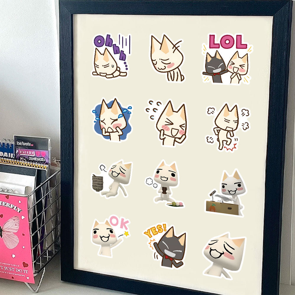102pcs Toro Cat Waterproof Stickers