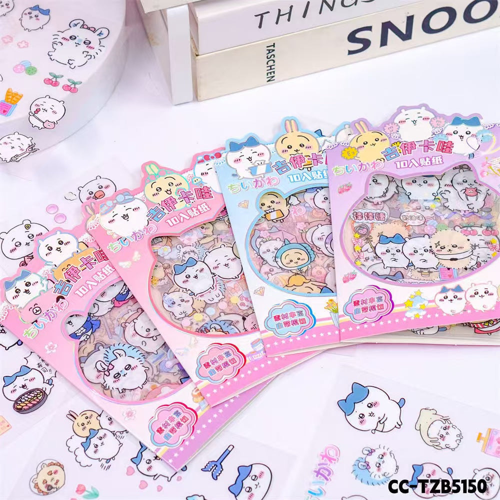 10 Pcs Chiikawa DIY Waterproof Stickers