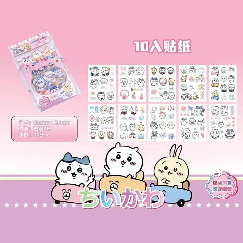 10 Pcs Chiikawa DIY Waterproof Stickers