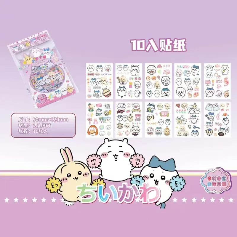 10 Pcs Chiikawa DIY Waterproof Stickers