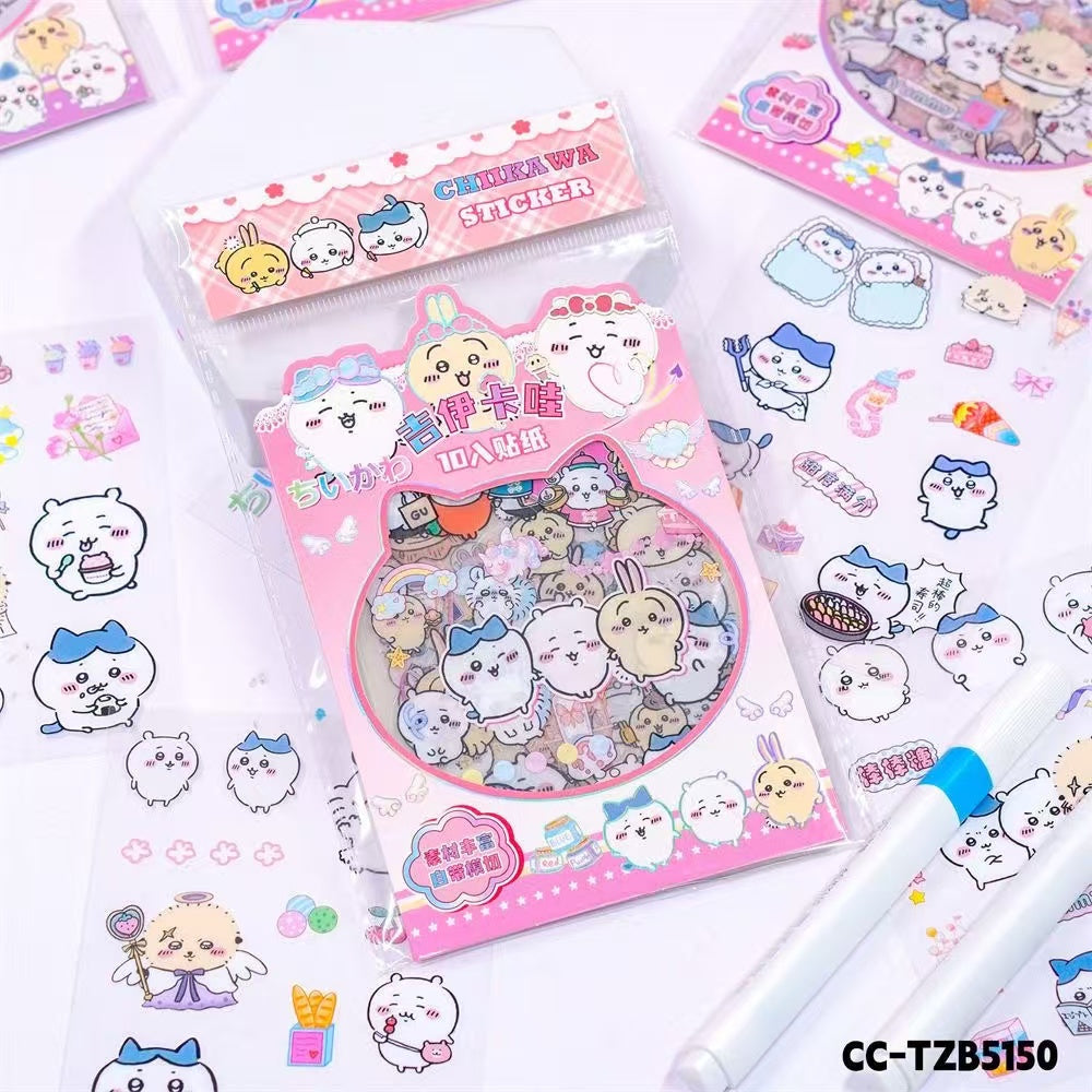 10 Pcs Chiikawa DIY Waterproof Stickers