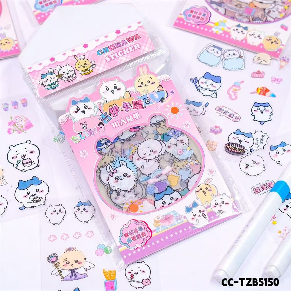 10 Pcs Chiikawa DIY Waterproof Stickers