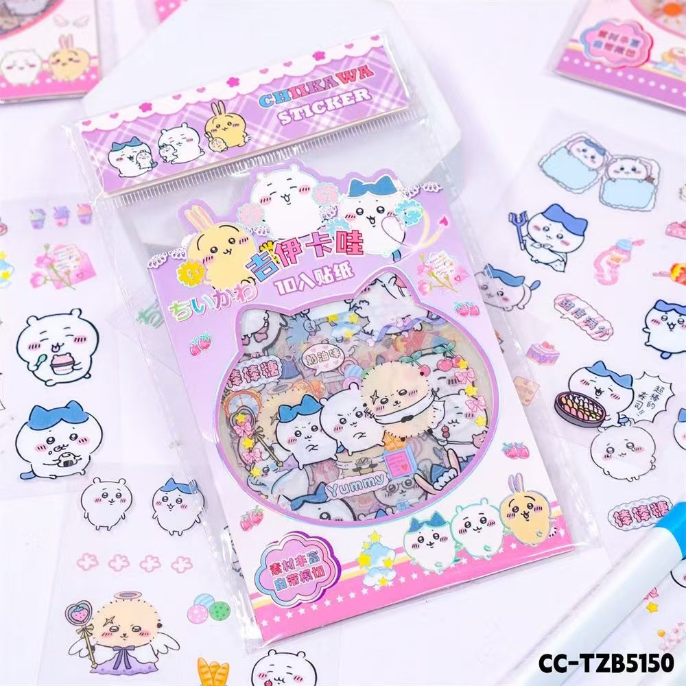 10 Pcs Chiikawa DIY Waterproof Stickers