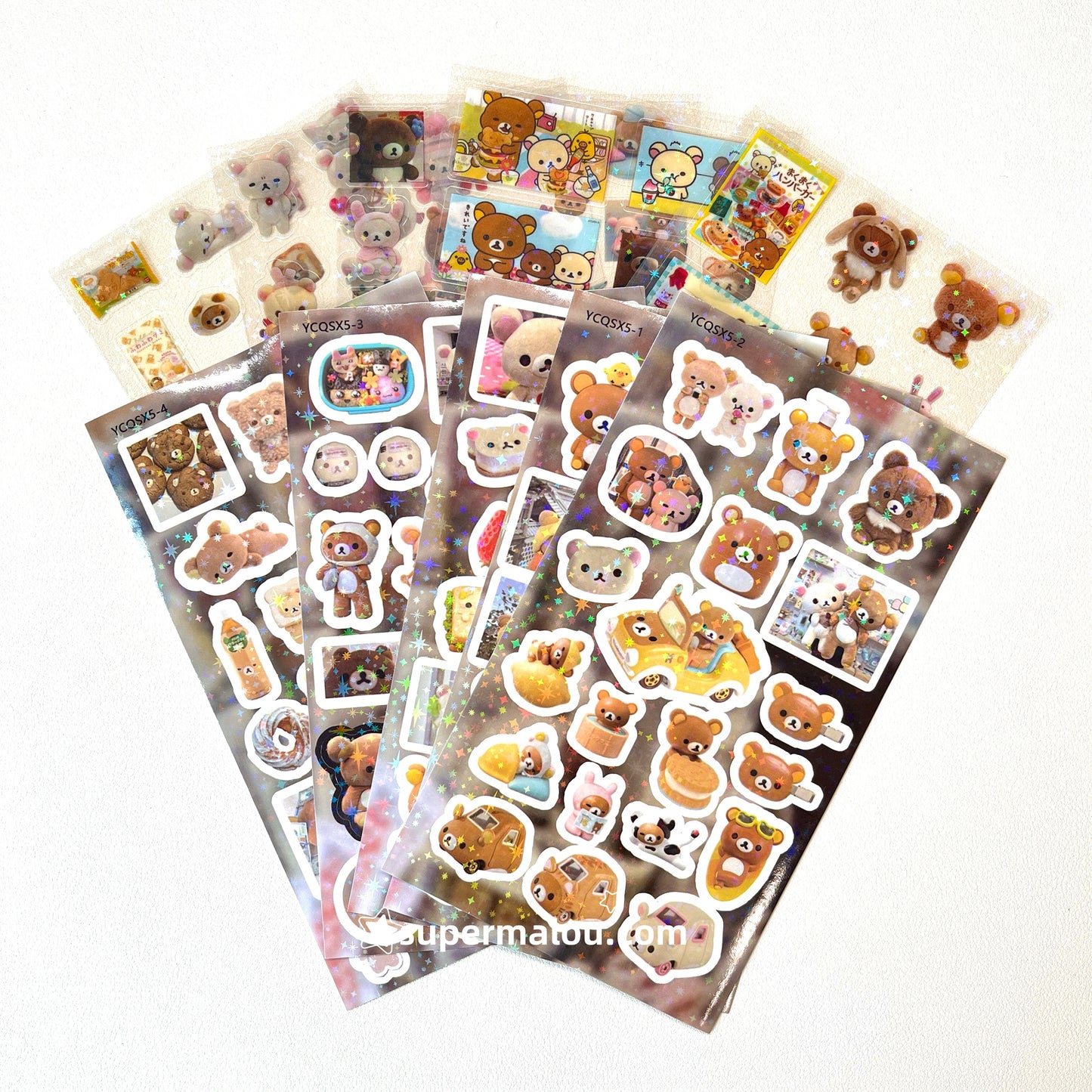 10Sheets Rilakkuma Laser Stickers