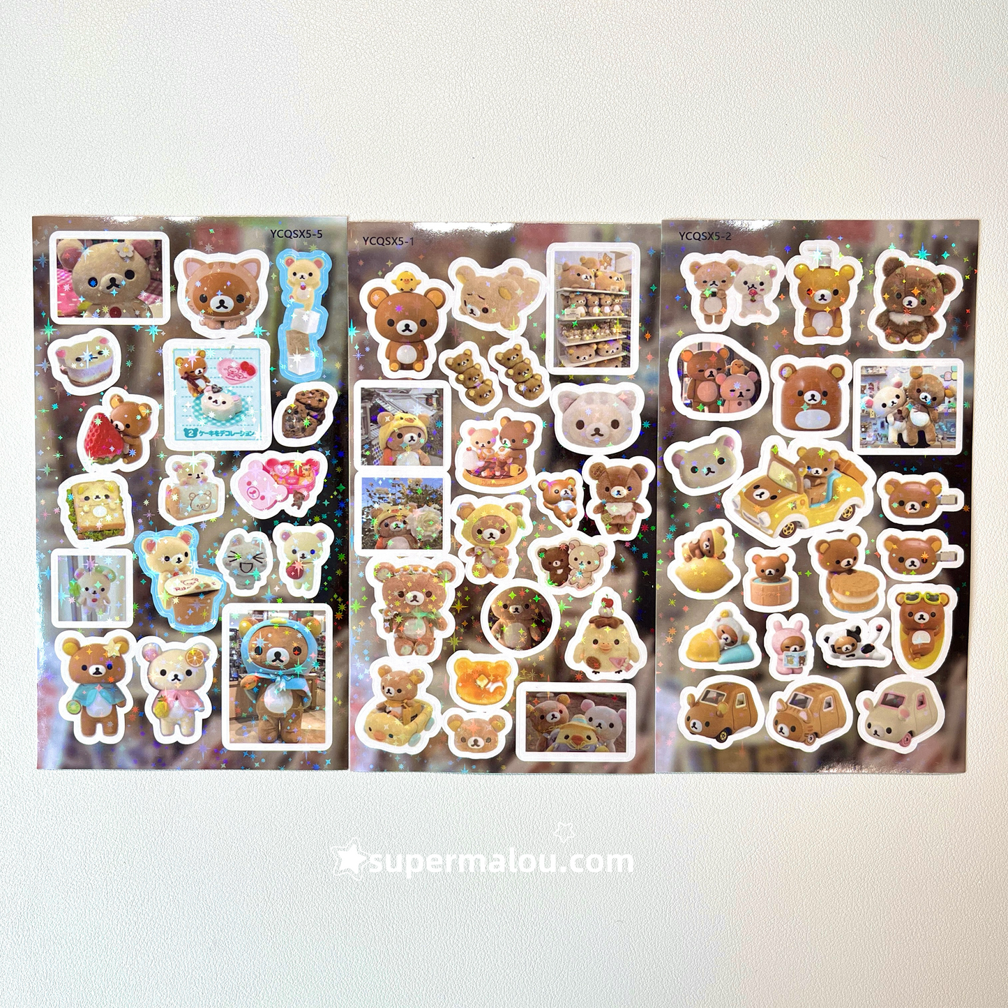10Sheets Rilakkuma Laser Stickers