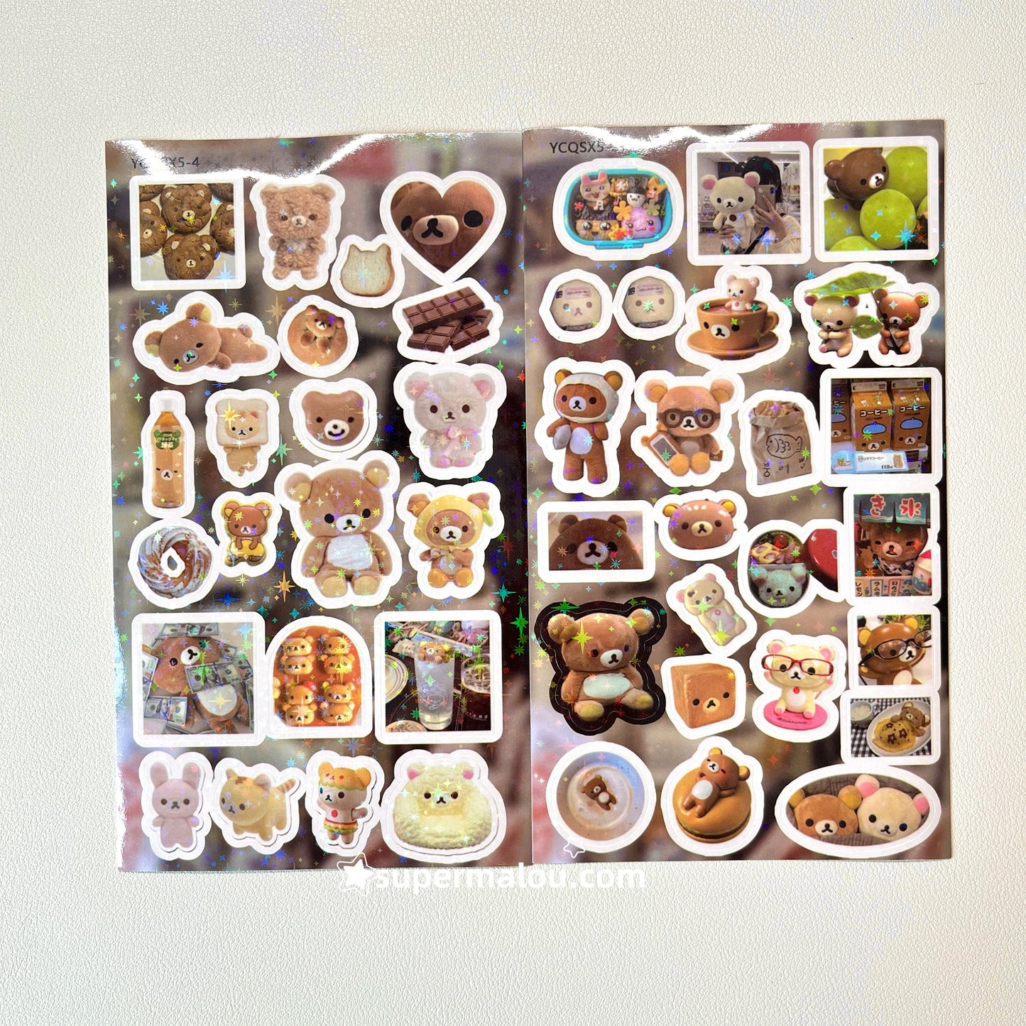 10Sheets Rilakkuma Laser Stickers