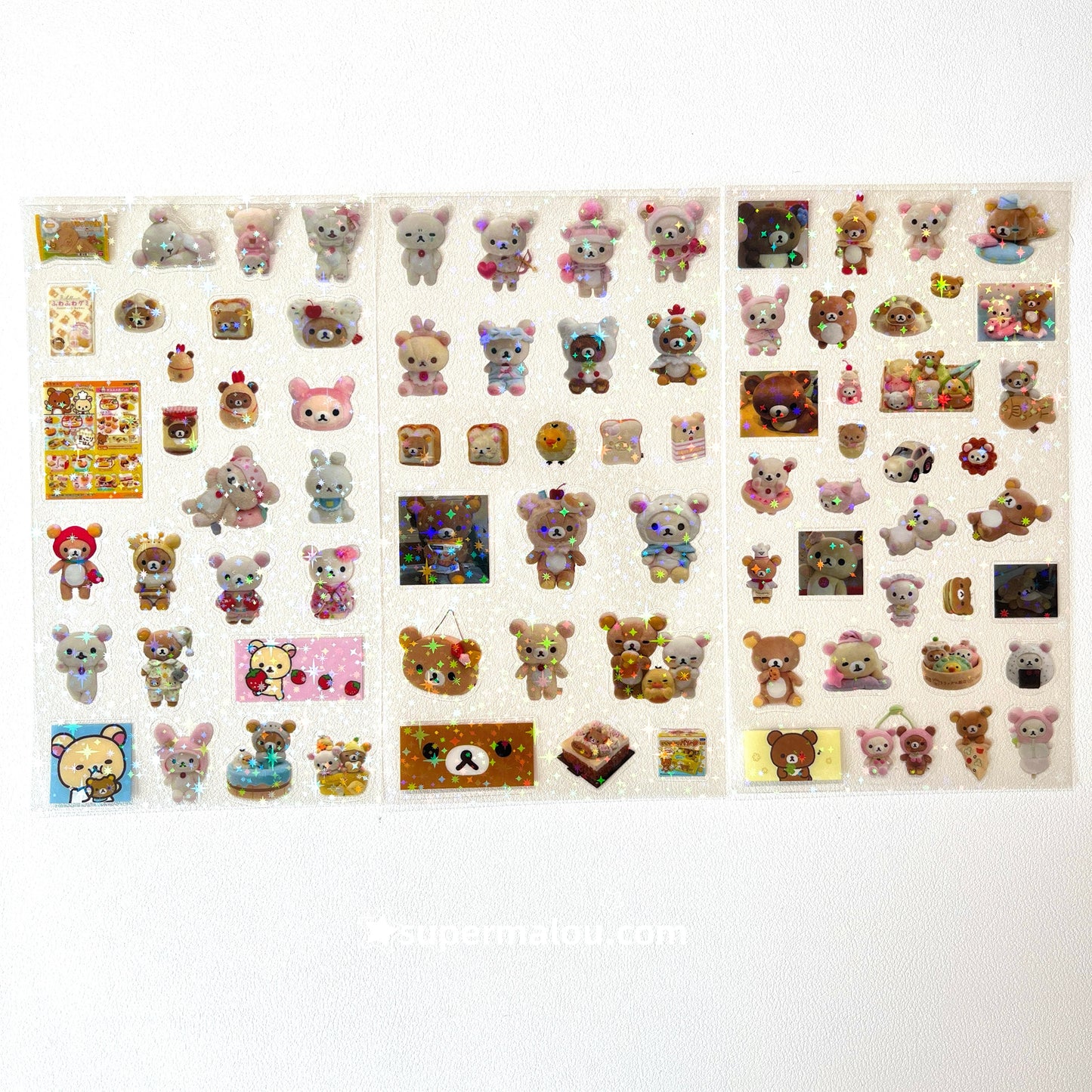 10Sheets Rilakkuma Laser Stickers