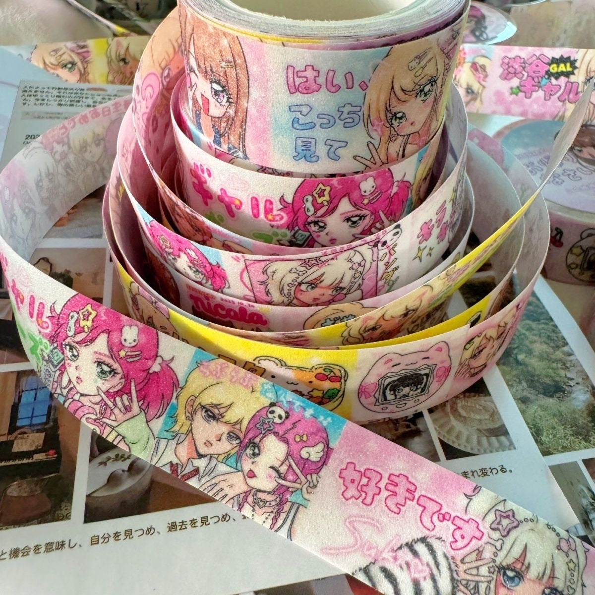 13.75inches High School Girl Sticker Roll