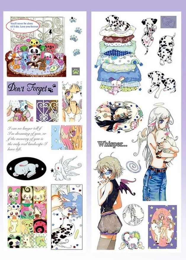 12.2Inches Girls and Animal Friends Sticker Roll