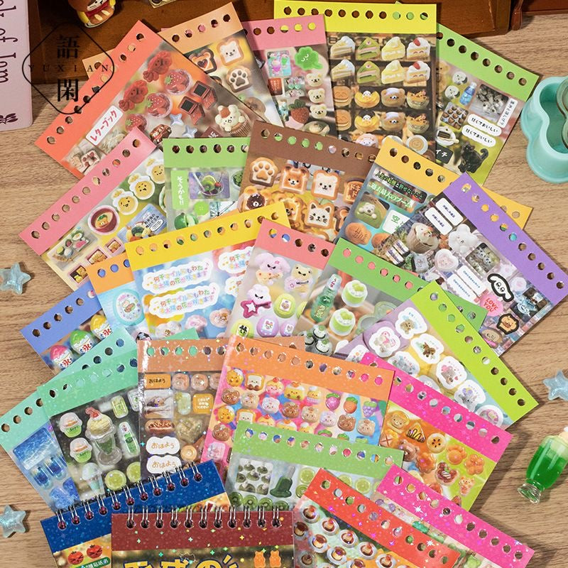 1300pcs Japanese Retro Cute Deco Sticker Book