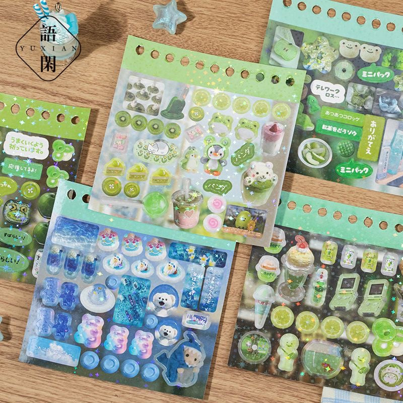 1300pcs Japanese Retro Cute Deco Sticker Book