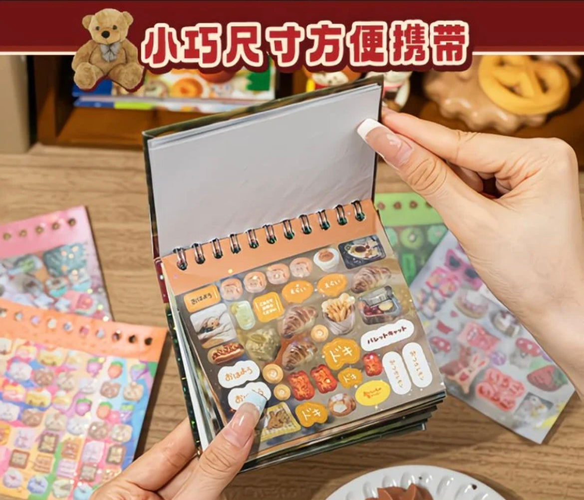 1300pcs Japanese Retro Cute Deco Sticker Book