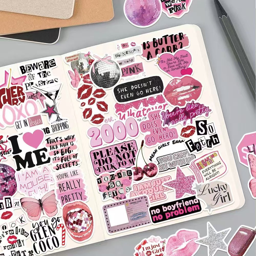 150Pcs Y2K Hot Girl Waterproof Stickers