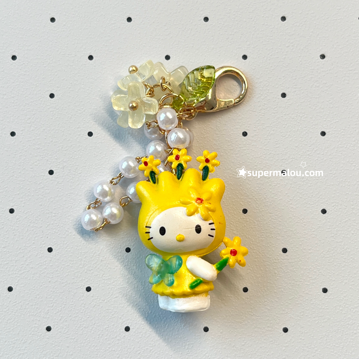 Tiny Hello Kitty Flower Fairy Phone Chain (Including Spacer)