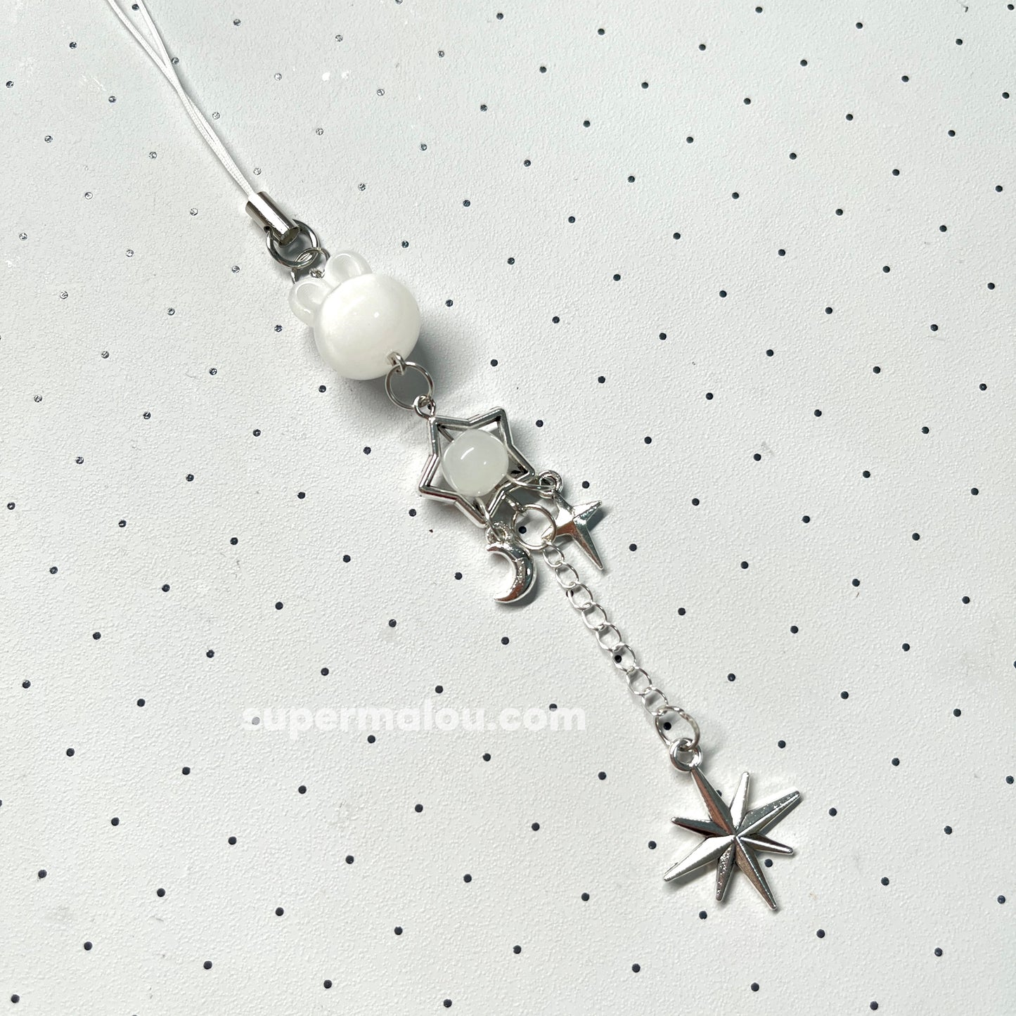 Translucent bunny phone chain