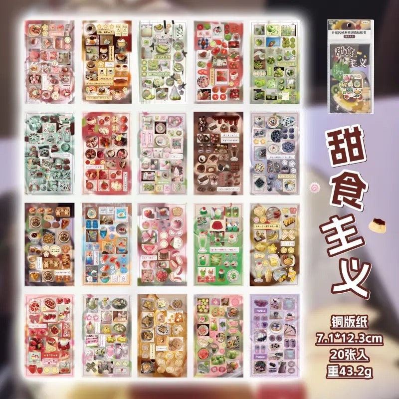 20 Pages Retro Flash Japanese Sticker Book