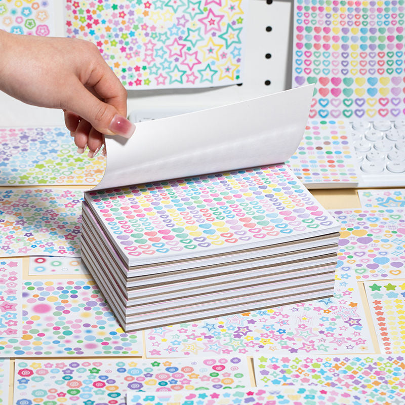 20 Sheets Star Art Paper Deco Sticker Book Set Of 2