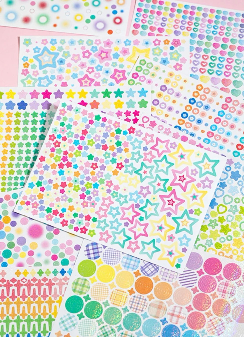 20 Sheets Star Art Paper Deco Sticker Book Set Of 2