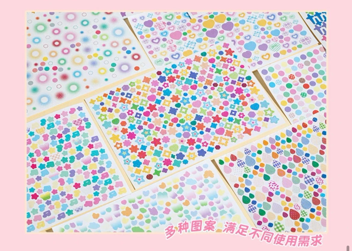 20 Sheets Star Art Paper Deco Sticker Book Set Of 2