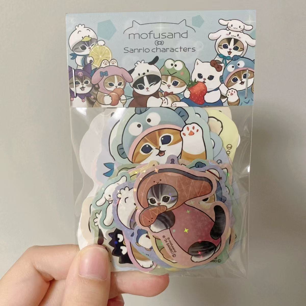 24pcs Mofusand Sanrio Waterproof Stickers