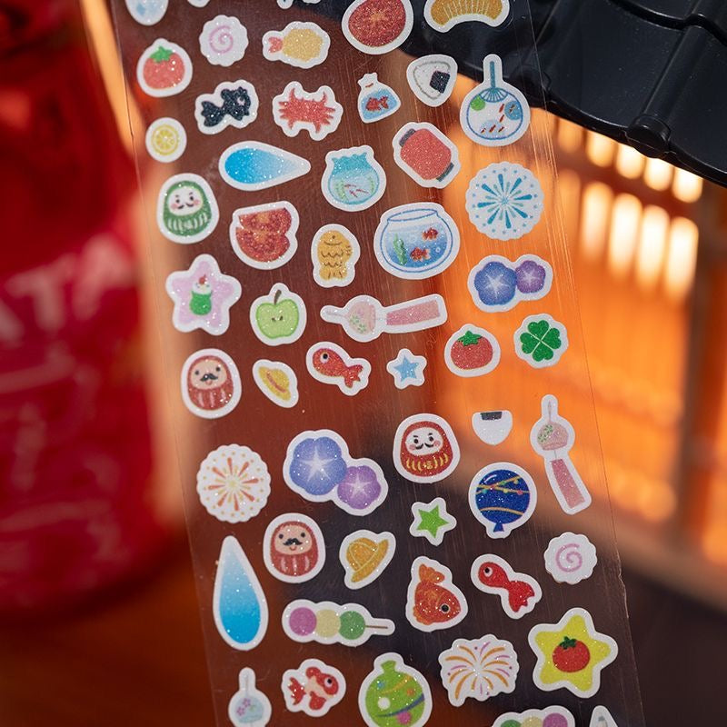 2M Retro Style Cute Pattern Deco Sticker Roll