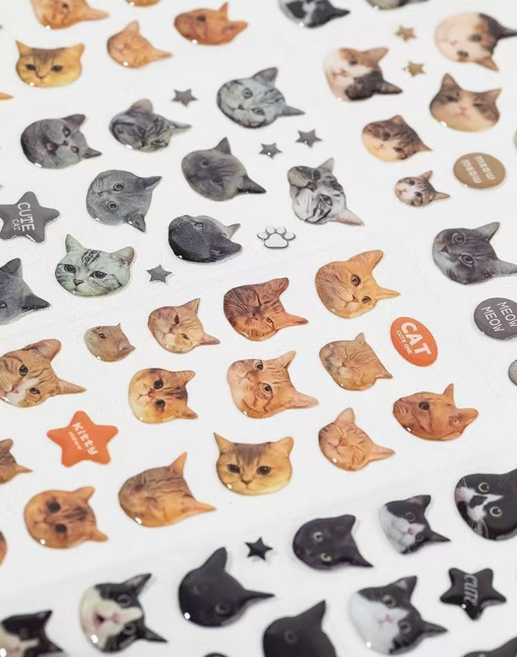 2Pcs Cat dropper stickers Set of 4