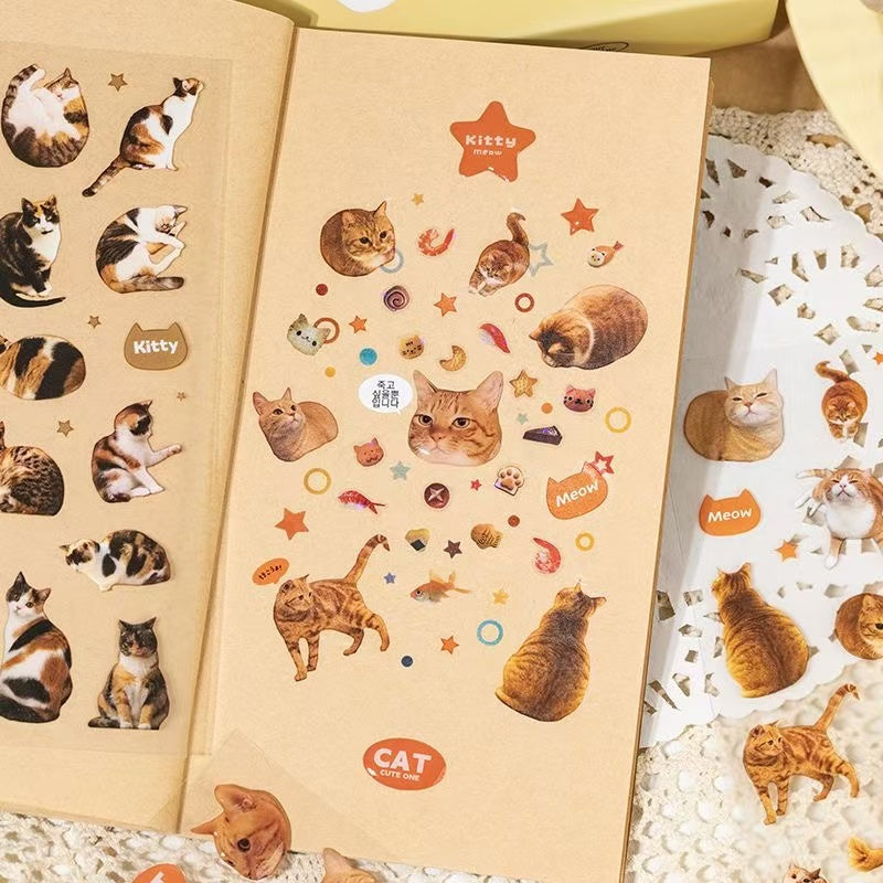 2Pcs Cat dropper stickers Set of 4
