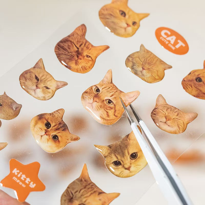 2Pcs Cat dropper stickers Set of 4
