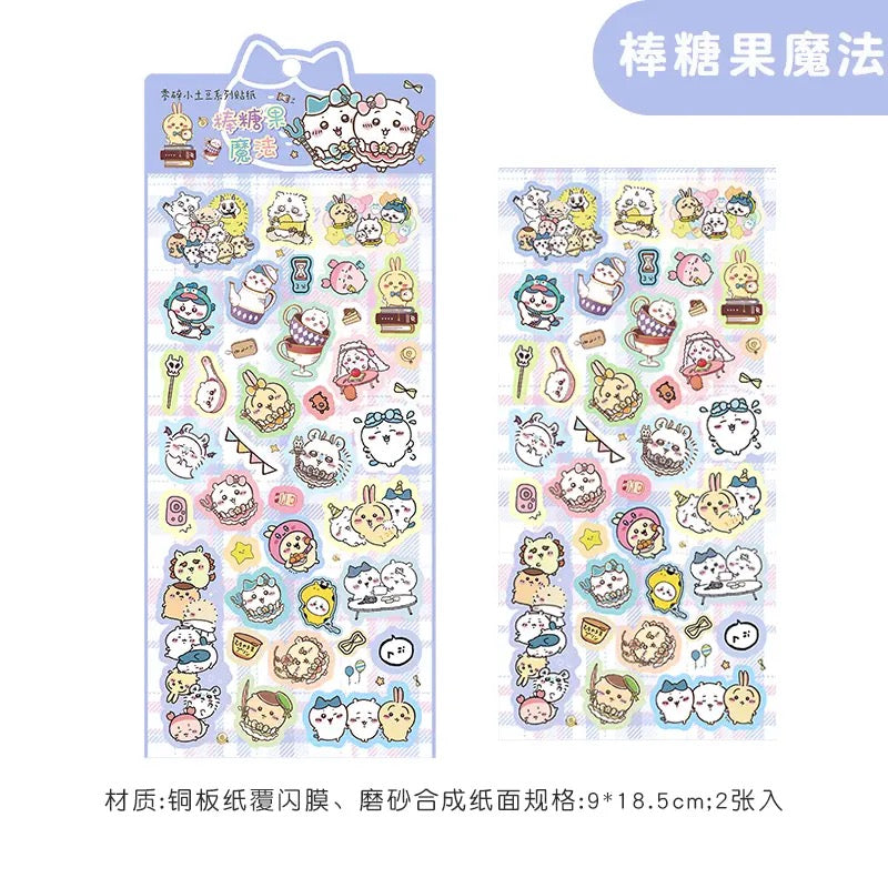 2Sheets Chiikawa Cartoon Stickers Set Of 6