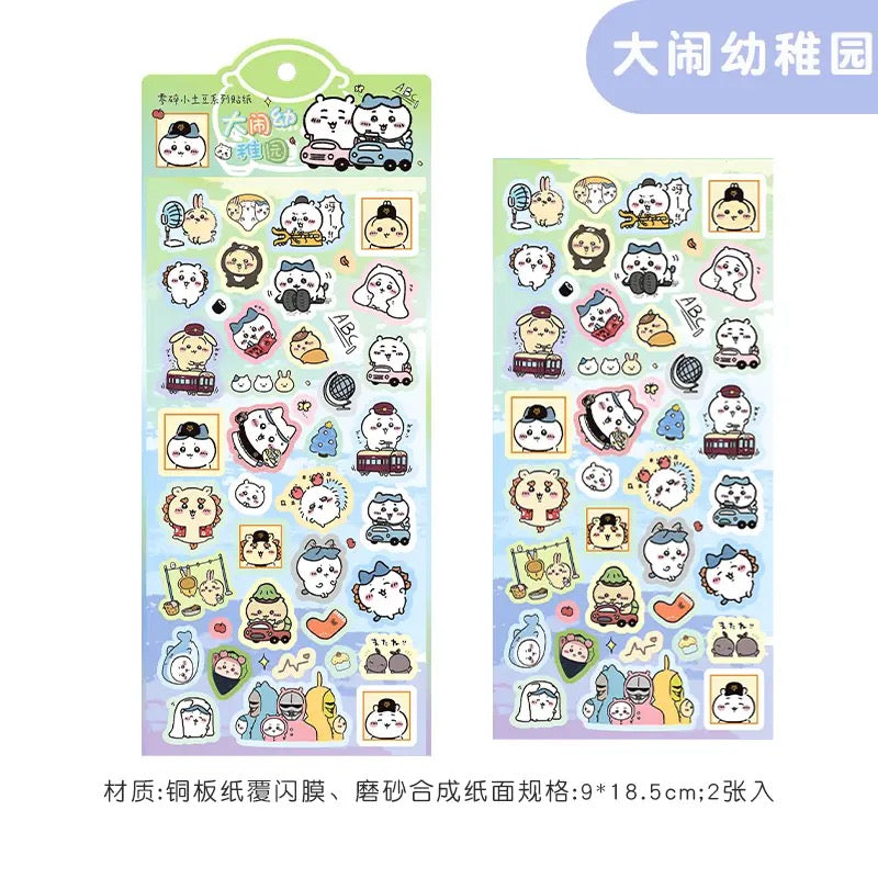 2Sheets Chiikawa Cartoon Stickers Set Of 6