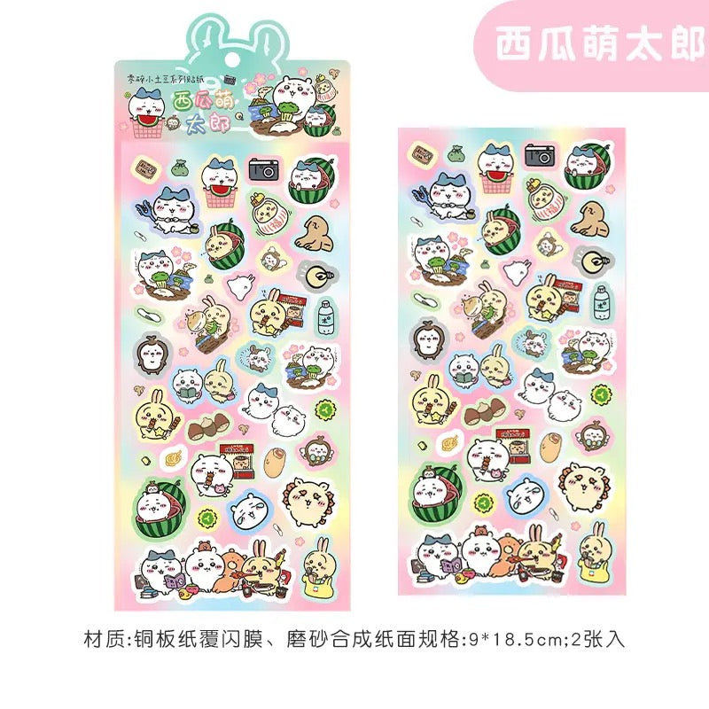 2Sheets Chiikawa Cartoon Stickers Set Of 6