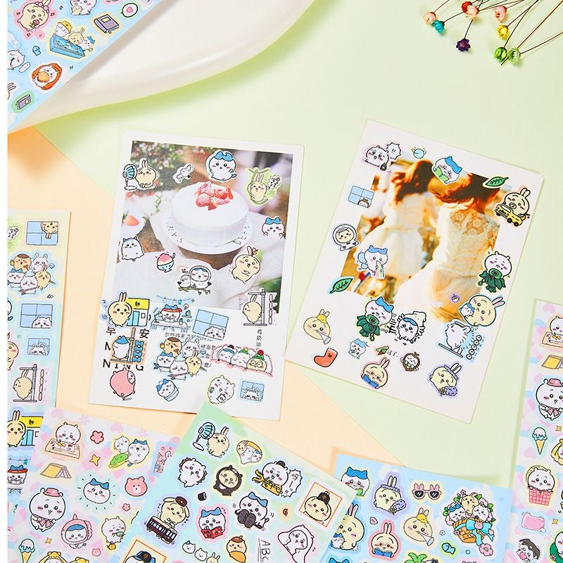 2Sheets Chiikawa Cartoon Stickers Set Of 6