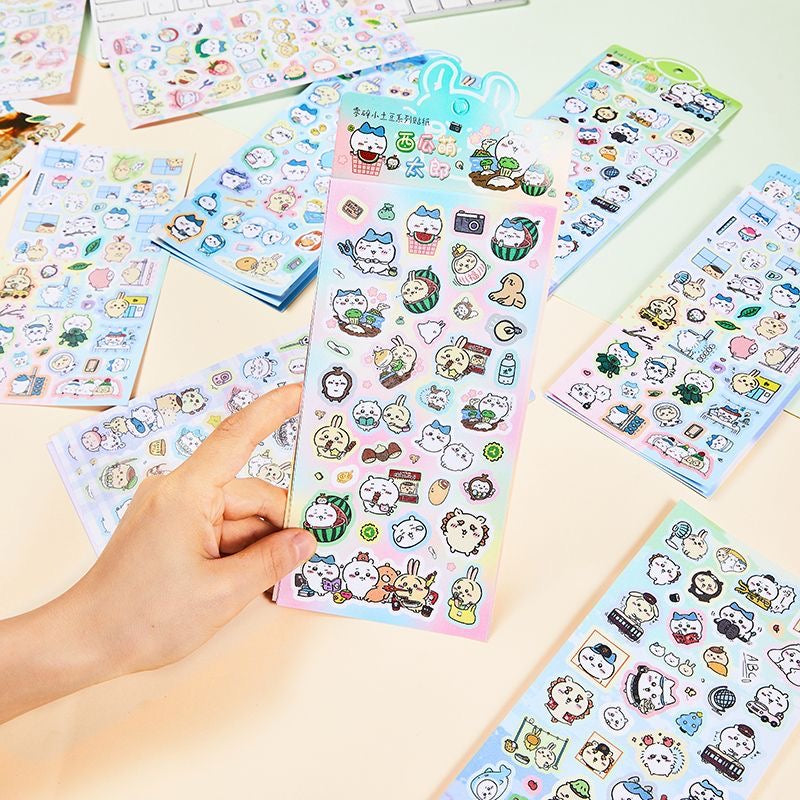 2Sheets Chiikawa Cartoon Stickers Set Of 6
