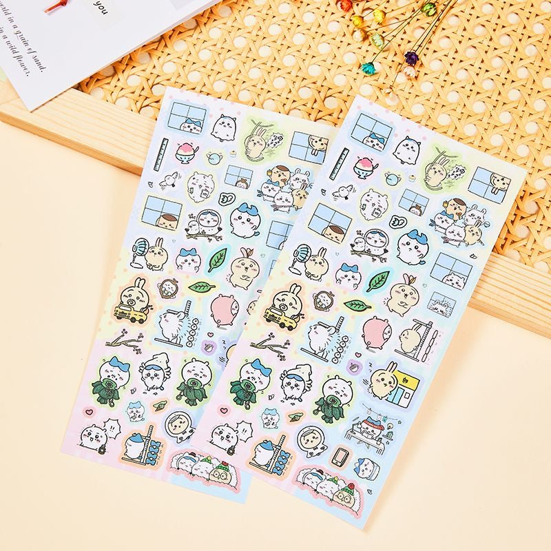 2Sheets Chiikawa Cartoon Stickers Set Of 6